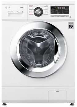 Стиральная машина с сушкой LG F1296CDS3, белый/серебряный