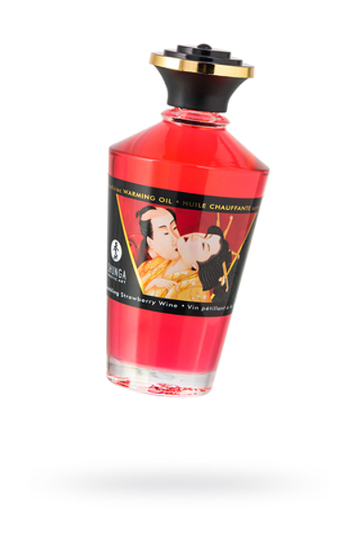 Массажное масло Shunga Игристое клубничное вино возбуждающее натуральное 100 мл