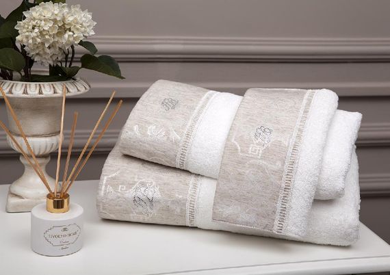 Набор полотенец  EMPERIUM  3 пр. 30х50, 50Х100 и  75Х150   TIVOLYO HOME Турция