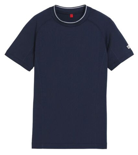 Детская теннисная футболка Wilson Kids Team Seamless Crew - classic navy
