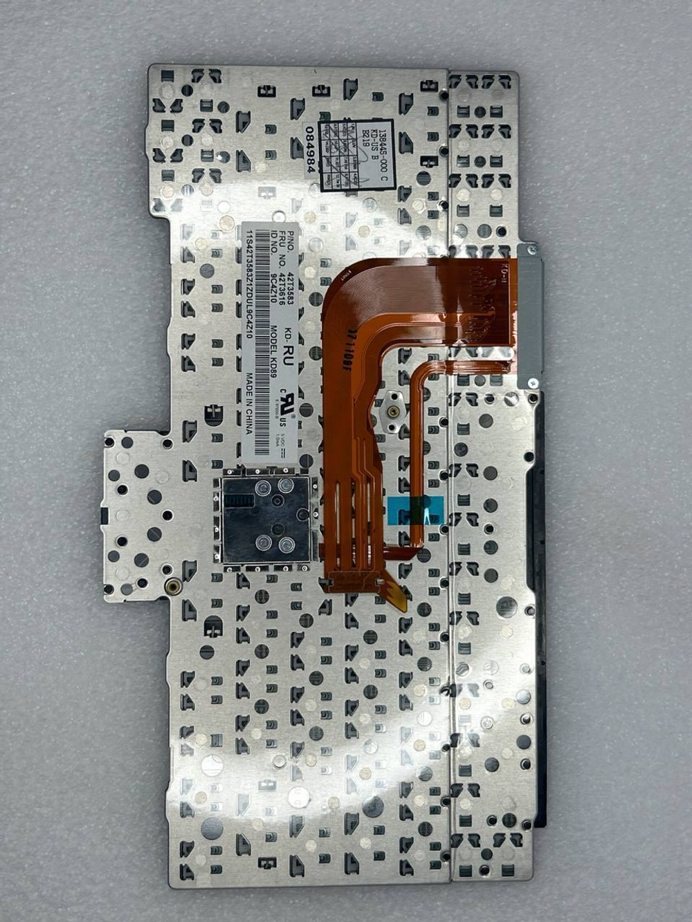 Клавиатура для ноутбука Lenovo X300/X301 раскладка - русская, без подсветки, черная (42T3616), оригинал