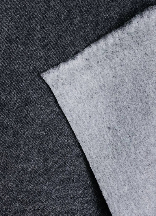 Футер антрацит меланж,пенье,3х нитка,начес,г/к