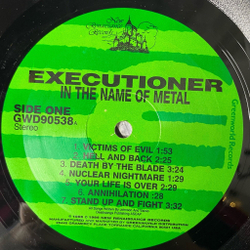 Винтажная виниловая пластинка LP Executioner In The Name Of Metal (USA 1986)