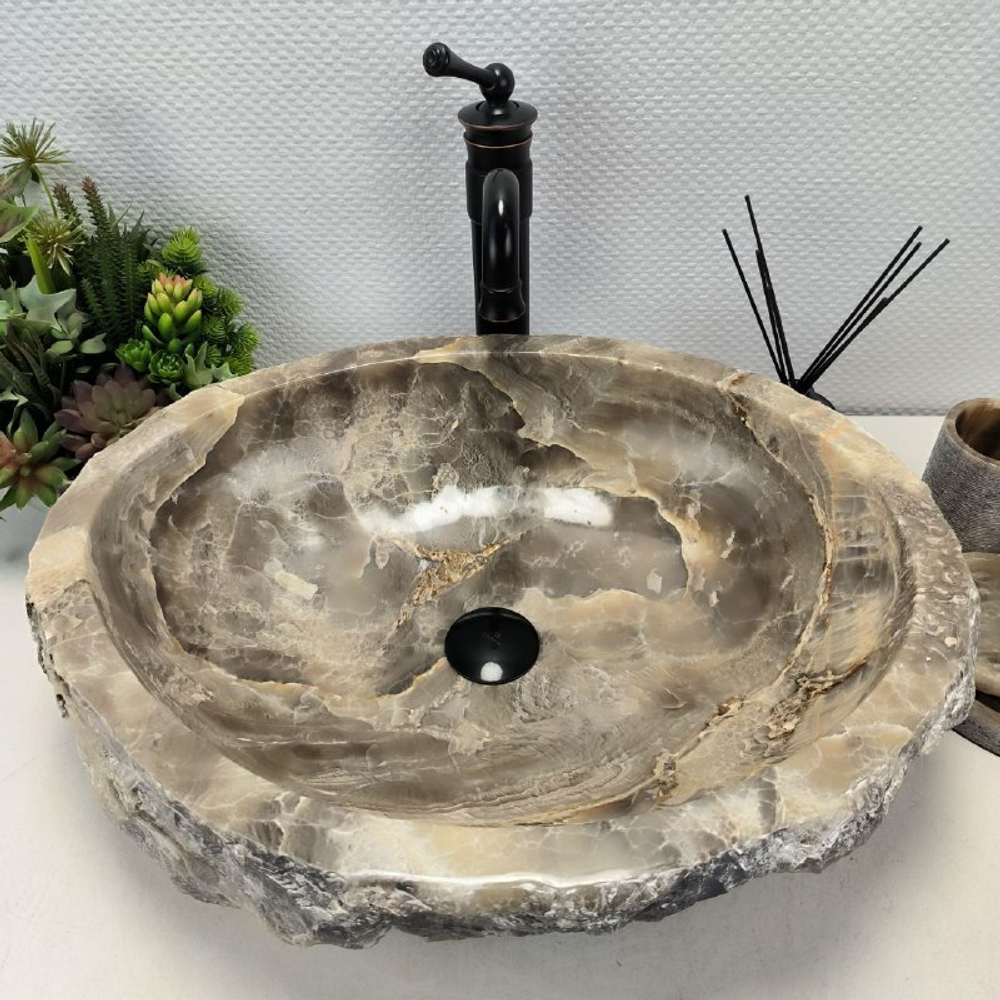 Раковина из оникса Erozy Grey EO-62237 57*46*16 0094