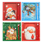 Блокнот детский Basir на замке, с ручкой, формат А6, серия "Зимняя сказка", с игрушкой, переплет 7БЦ, 18*13.2 см, 48 листов, ассорти