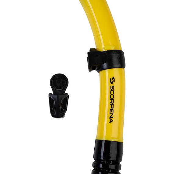 Трубка Scorpena K5 с двумя клапанами желтая