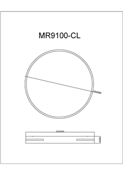 Потолочный светодиодный светильник с пультом MyFar Oberon MR9100-CL