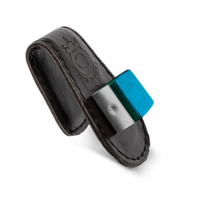 Держатель для мела кожаный открытый черный