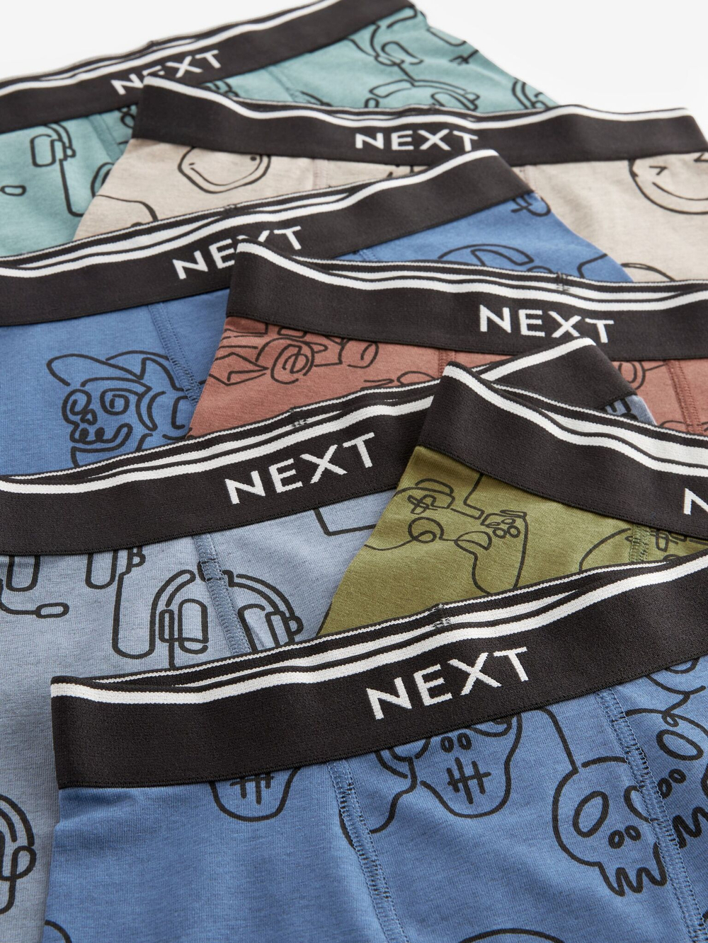 Трусы для мальчика Next 413-798, 7 шт., Синий, Песочный, Зеленый