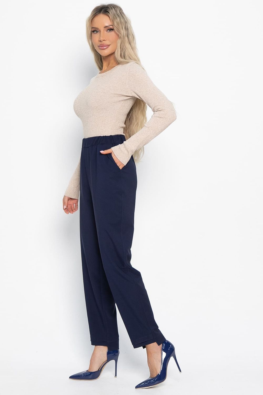 Брюки на резинке Инди (темно-синие) Б15022-8М LT Collection