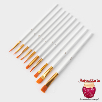 Набор кисточек для декорирования "Ларсон", 10 шт