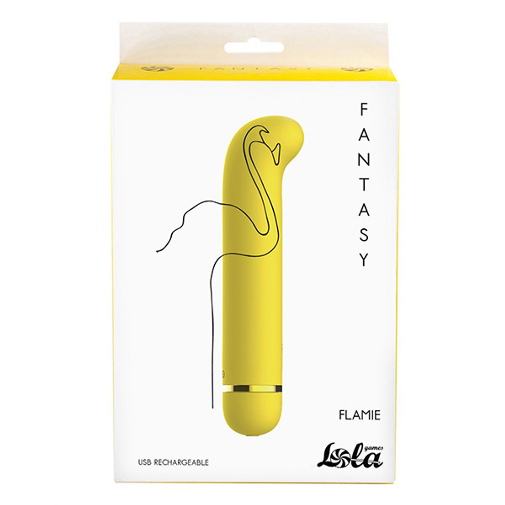 Желтый перезаряжаемый вибратор 18,5см Lola Games Fantasy Flamie 7912-01lola