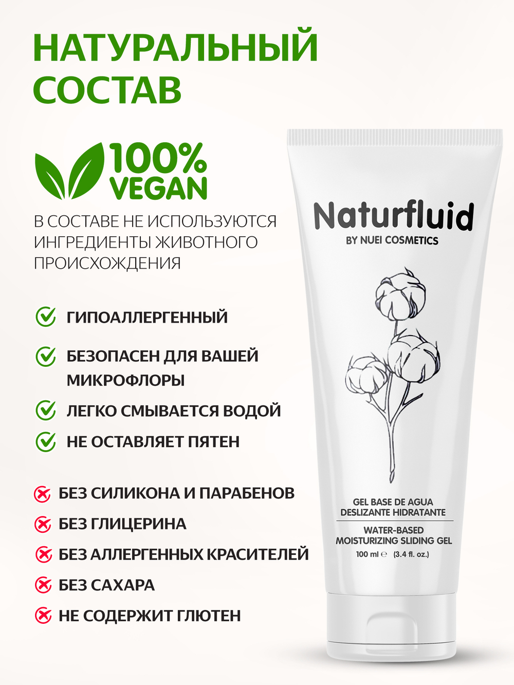 Nuei Naturfluid - экстра-скользский лубрикант на водной основе