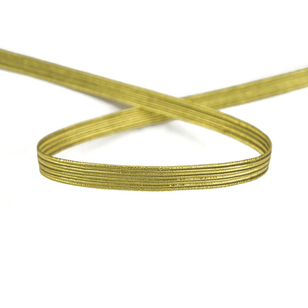 Резинка продежка 6,5 мм, цвет золотистый люрекс