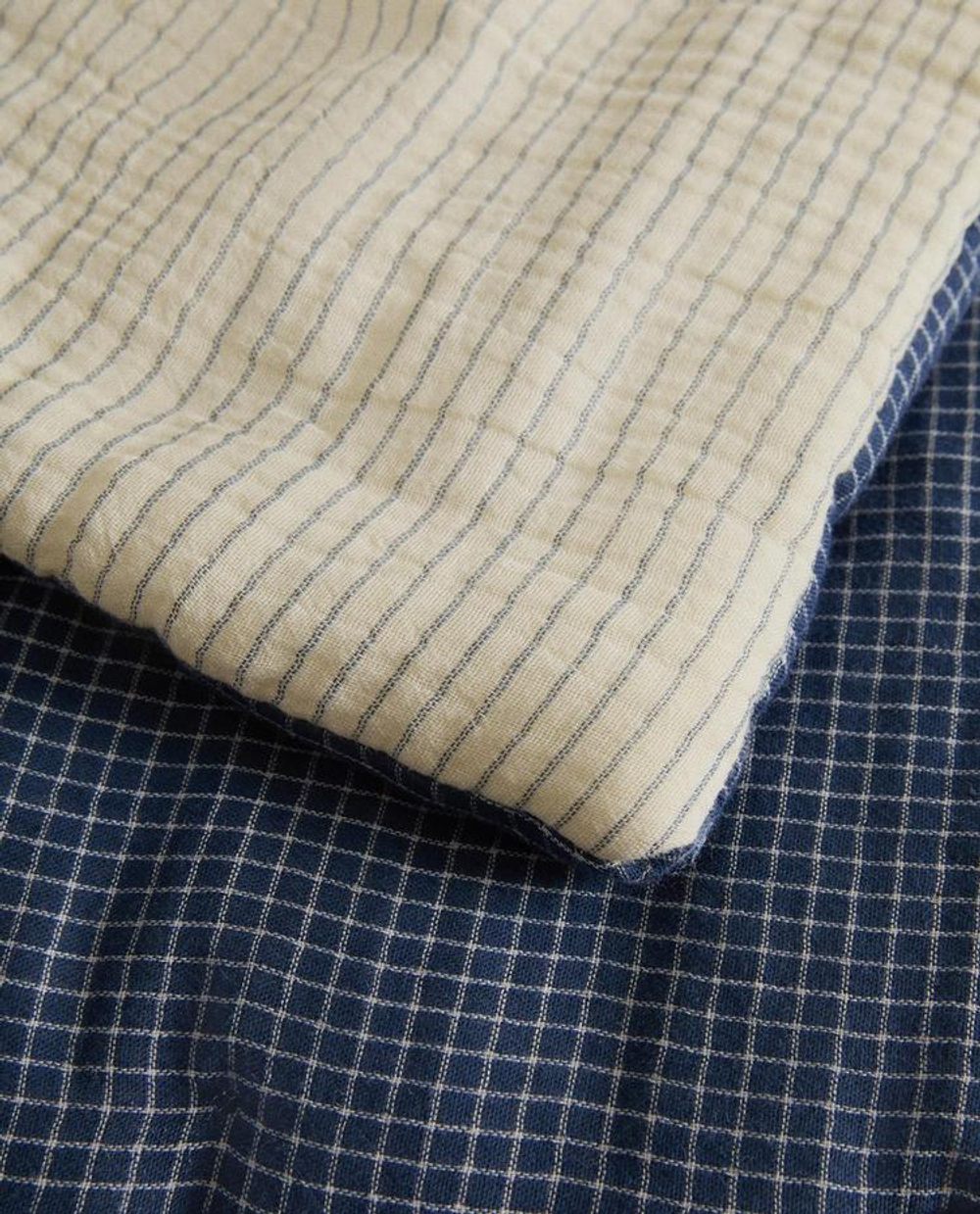 ZARA HOME ДЕТСКОЕ МУСЛИНОВОЕ ОДЕЯЛО, СИНИЙ