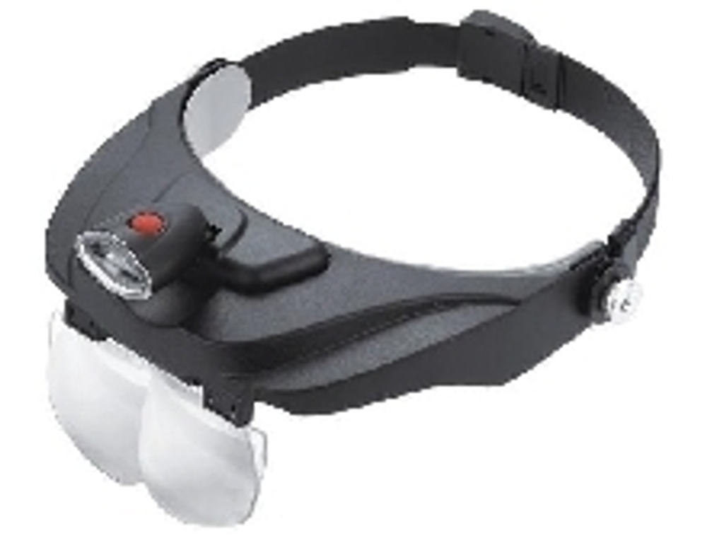 Лупа налобная с подсветкой 4 сменных стекла (1LED) MG-81001-F Magnifier