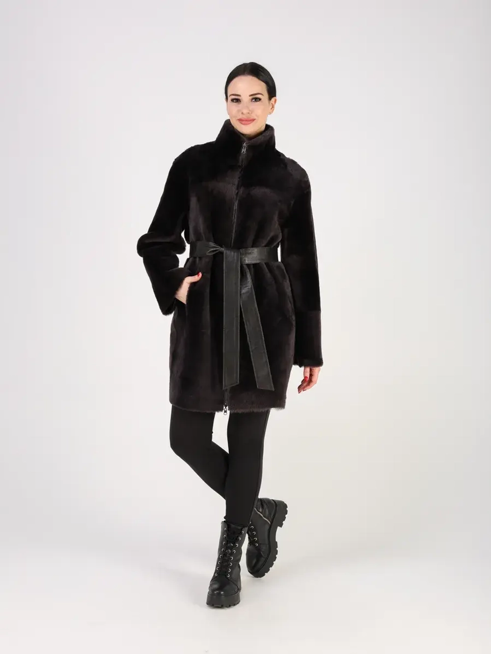 Дубленка зимняя шуба натуральная двухсторонняя