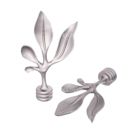 Наконечники "Баваро" d16 мм, цвет хром матовый