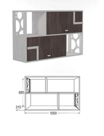 Уголок школьника Омега 16 полка навесная 2