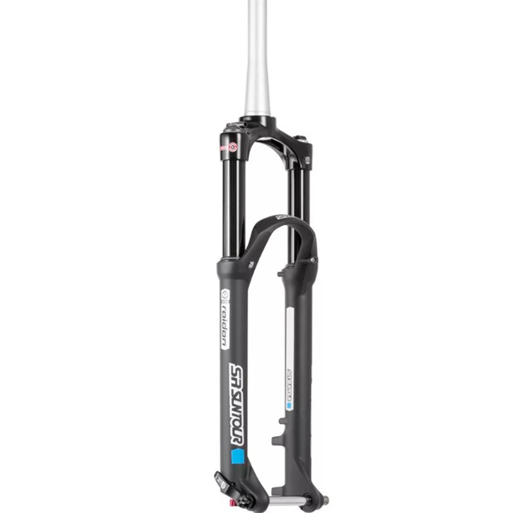 Вилка 29"/27.5", шток 1.5"/1-1/8" конич, ход 130мм, блестящая черная, корона A6000, ноги ?34мм чёрны