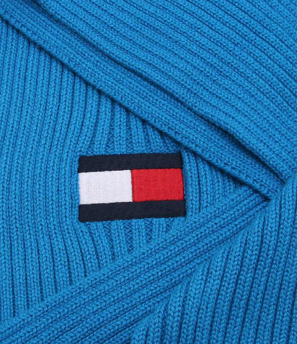 шаль big flag Tommy Hilfiger - голубой(AU0AU01567)