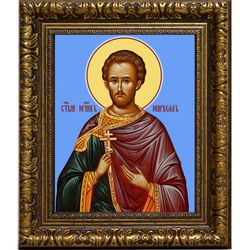 Маркелл святой мученик. Икона на холсте.