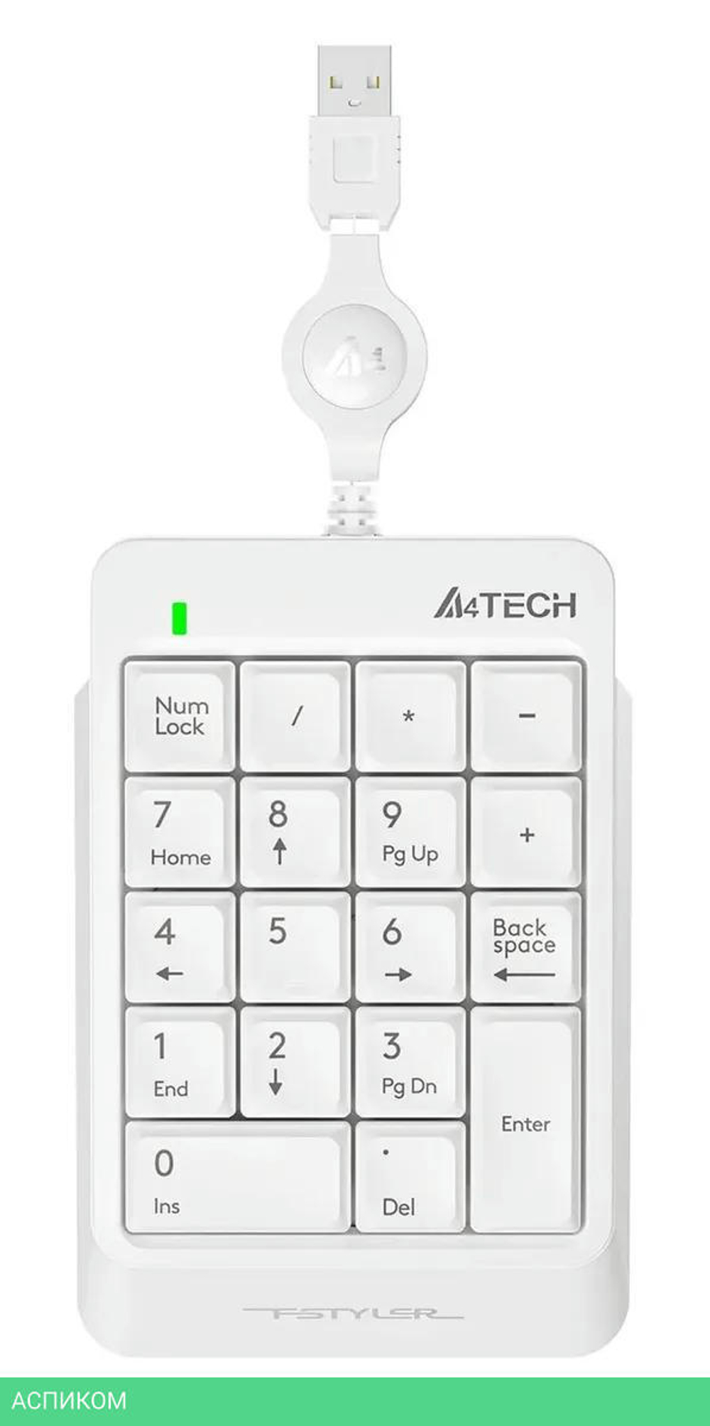 Цифровой блок A4Tech Fstyler белый (FK13)