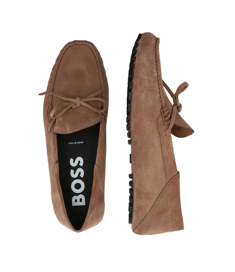Кожаные мокасины driver_mocc_sdl BOSS BLACK - коричневый(50485520)