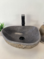 Раковина из речного камня RS-65985 45х34х15 из натурального камня