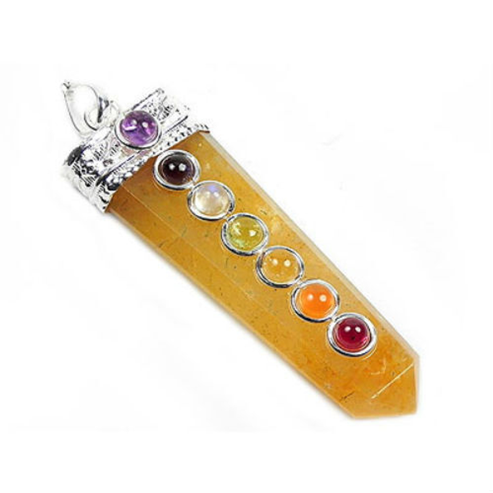 Кулон "7 чакр" самоцветы