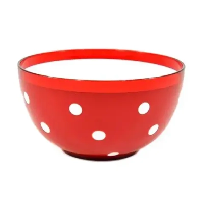 Салатник двухцветный Marusya 0,7 л красный полупразр.