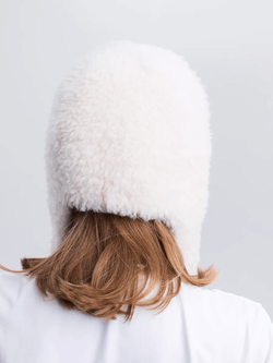 Ушанка теплая, белая, SilverFox