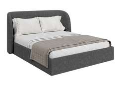 Кровать двуспальная Classic 160 см (серый, букле)