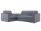 Диван угловой с Баром Неаполь 1,4 - Velutto 32 серый/ коричневая накладка