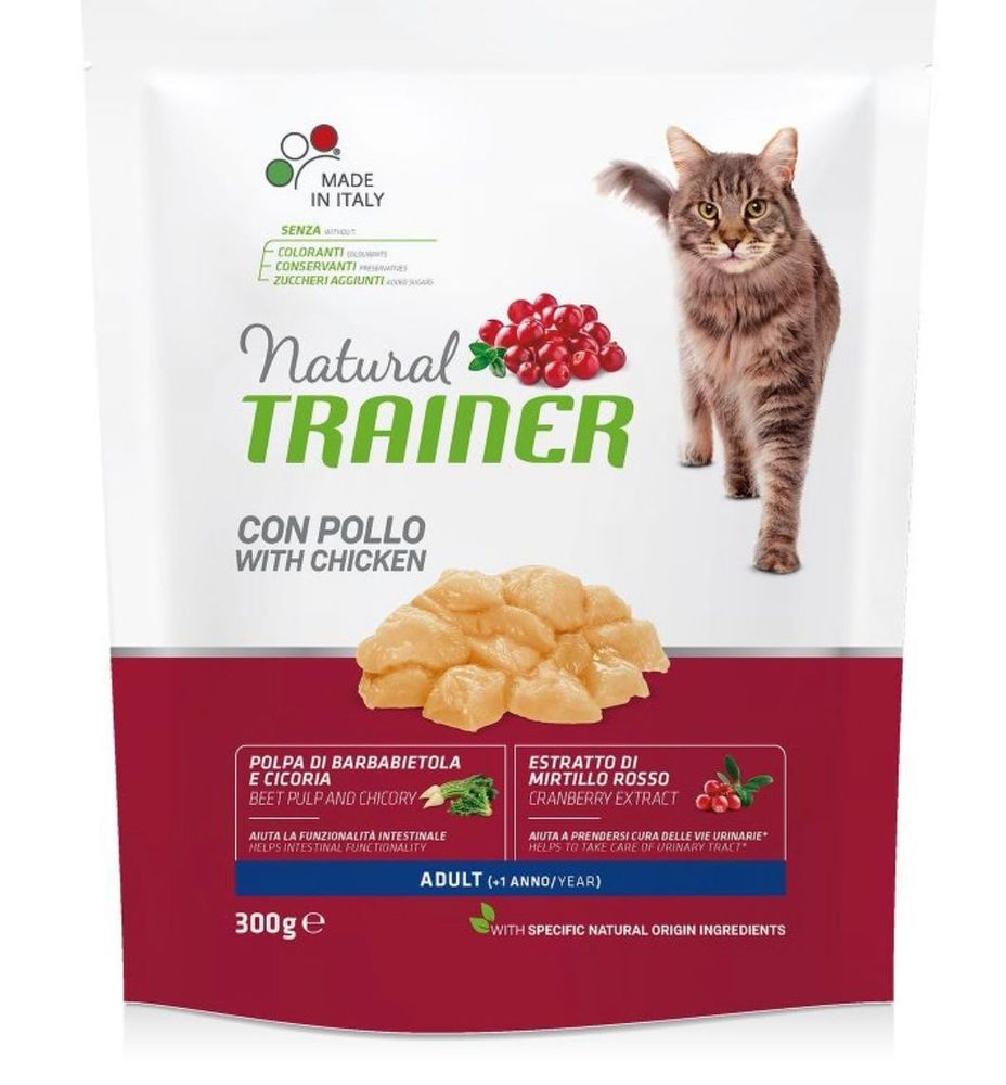 Сухой корм Trainer Natural CAT ADULT WITH CHICKEN для взрослых кошек с курицей 300 г