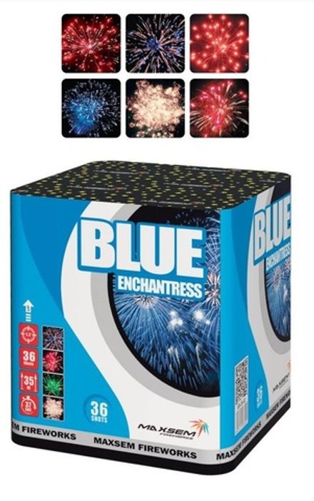 Батарея салютов "Blue Enchantress" SB-36-02 36 залпов * 1.2"  (1/4)