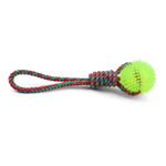 Игрушка для собак "Верёвка с петлёй, мяч игольчатый", d85/340мм, Triol