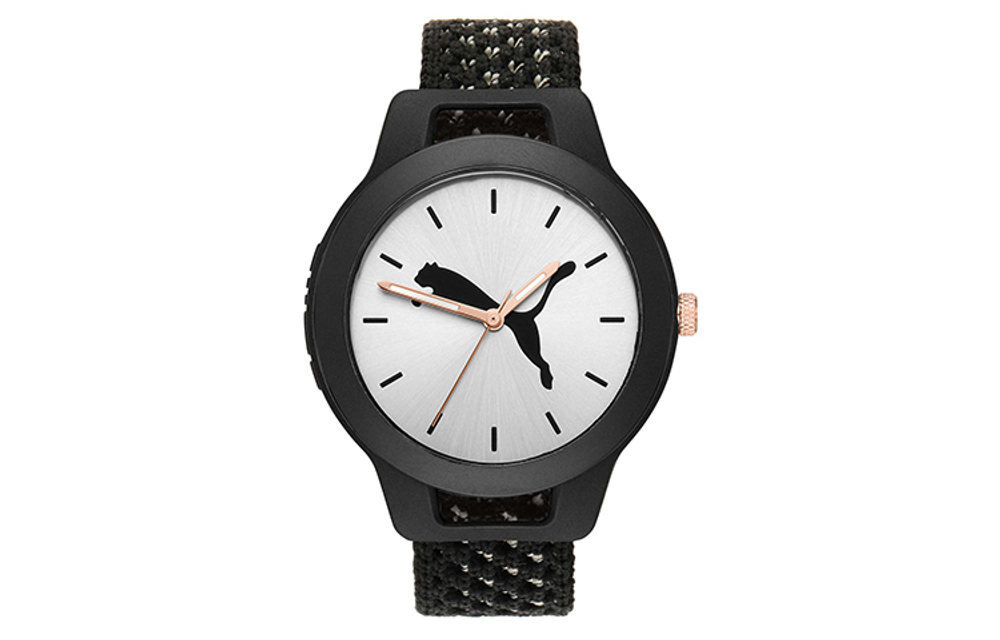 PUMA Reset V1 Series Wrist Watch Quartz Movement Fabric Strap White Dial Unisex