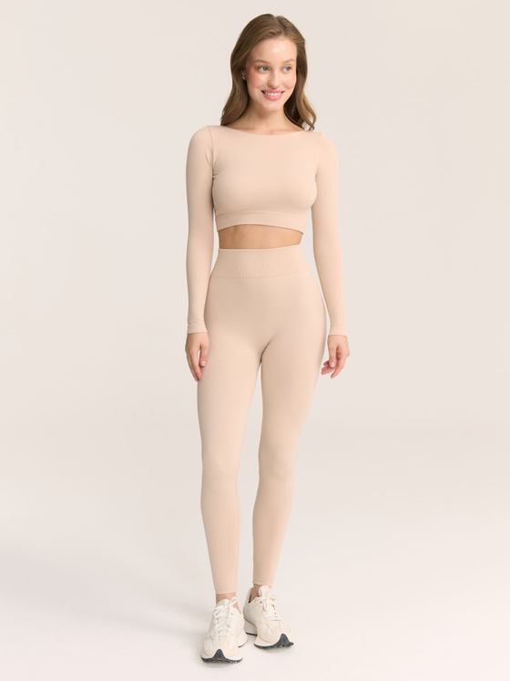 Бесшовные легинсы с высокой посадкой