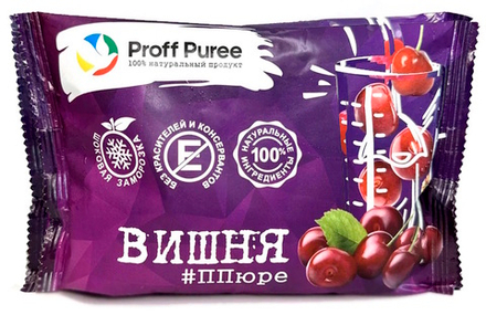 Пюре Вишня замороженное в саше 250 гр Proff Puree