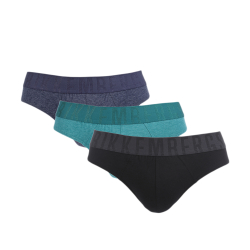 Мужские трусы брифы (зеленый, синий, черный) набор 3 в 1 Bikkembergs BKK1USP14TR