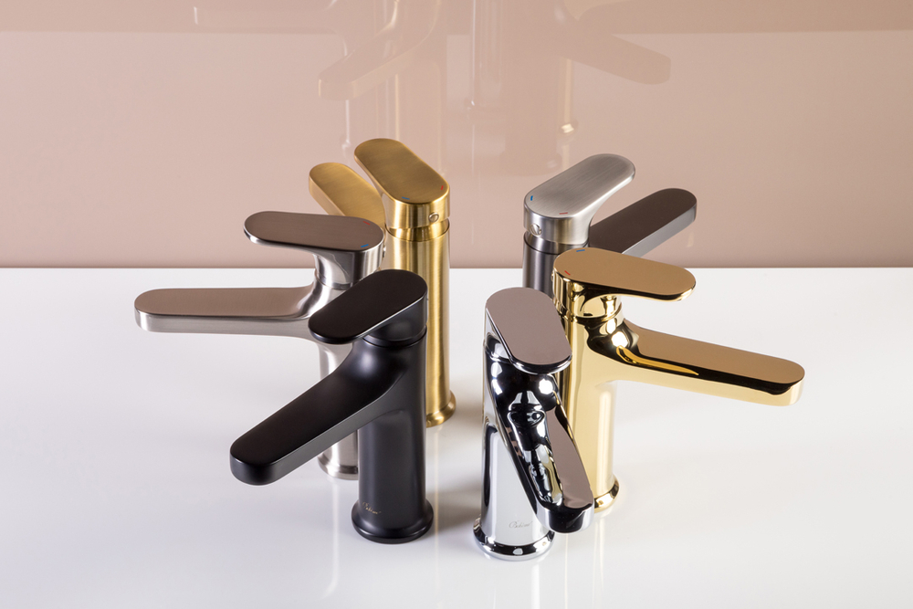 Смеситель для умывальника высокий SPECTRE Gold