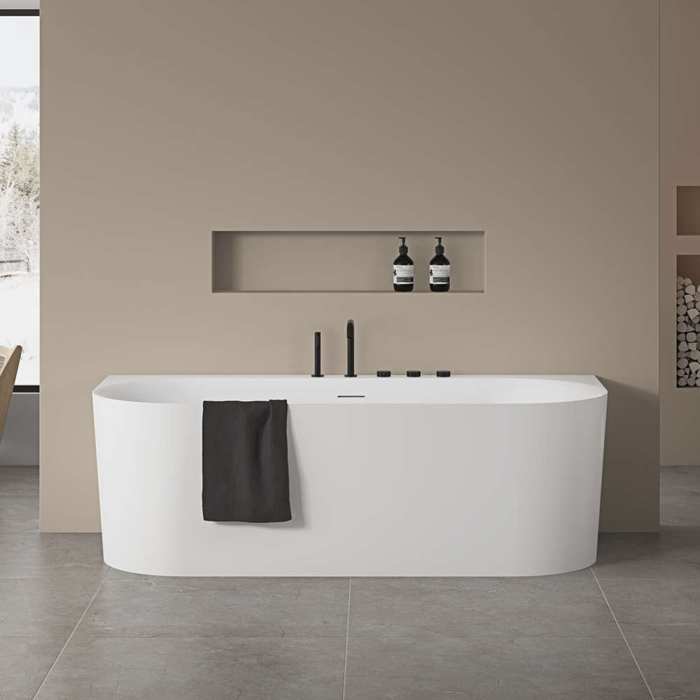 Ванна акриловая Vincea VBT-703-1800, 1800*800*585, цвет белый, щелевой перелив, слив белый