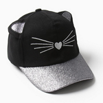 Кепка для девочек "Кошечка" цвет чёрный, р. 52/ 9886890 MINAKU