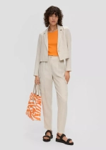 Льняной короткий пиджак