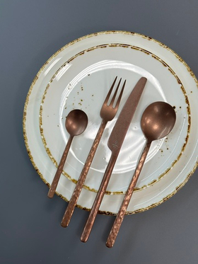 Вилка столовая с 3-мя зубцами XL 19,5 см, Kodai 18% Vintage Copper