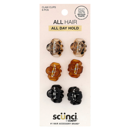 Scunci, Миниатюрные зажимы в виде когтей осьминога, 6 шт.