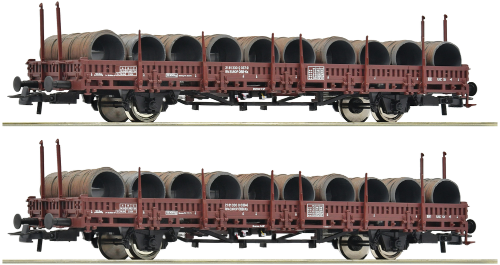 2 платформы для перевозки проволоки в рулонах ÖBB, IV