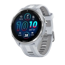 Умные часы Garmin Forerunner 965 Titanium White, спортивный ремешок "White" (010-02809-11)