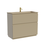 Тумба напольная SANCOS Folk Floor 995х445х850, c двумя ящиками оснащенными доводчиками, Капучино, арт.FL100FCP